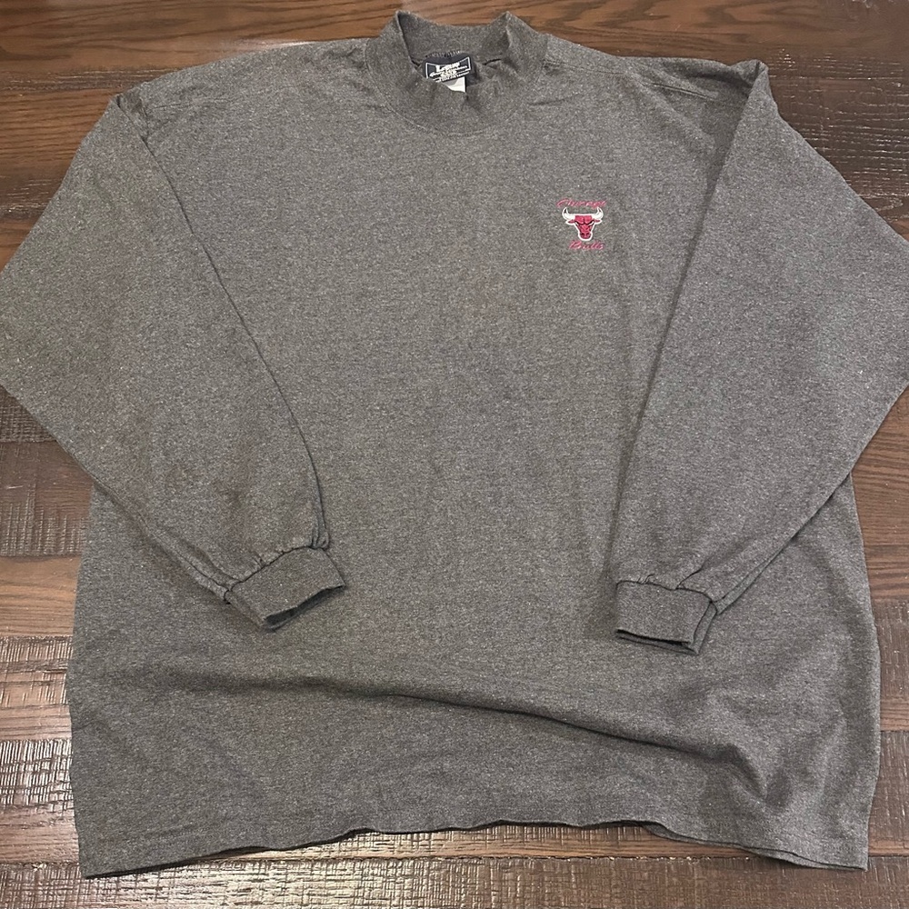 Vtg 90s Lee Sport Chicago Bulls Embroidered Pullover Sweater XXL Made In USA Y2K